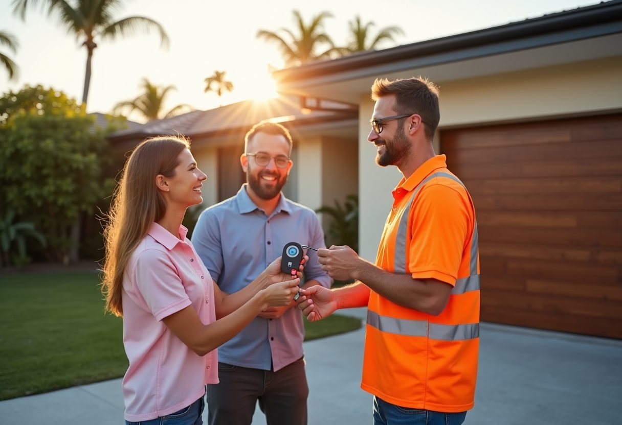 Technician on site — Noble Garage Door Repair